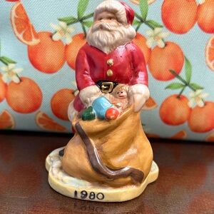 Vintage Santa Claus Figurine with Gift Bag